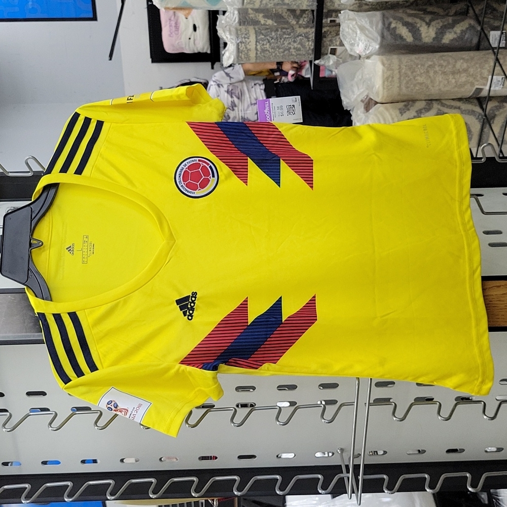Adidas Colombia National Team 2018 World Cup Soccer Jersey Women’s Size Large